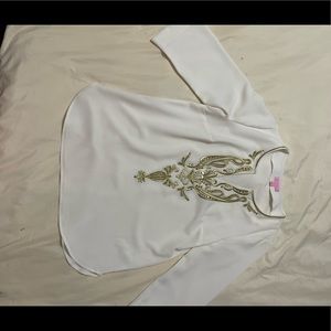 Lily Pulitzer size 8 blouse like new, perfect for resort wear or beach party